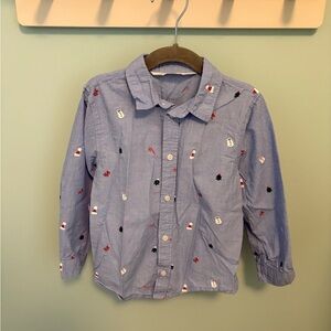 H&M Christmas Button Down Shirt